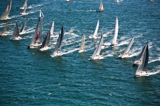 The Sunday start of Division A from a plane - Lipton Cup 2011 © Shirley Wodson