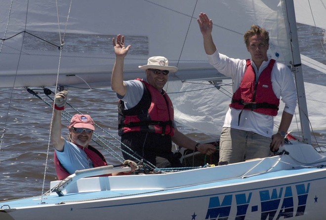 Winners on the day and also of the Corinthian trophy, My Way from Denmark - Dragon World Championship ©  John Curnow