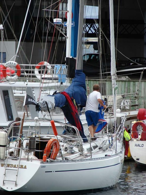 Competitors in the SSANZ Round the North Island race spent Tuesday preparing their yachts ahead of the start of the third leg tomorrow. The yachts are moored in Wellington’s Oriental Bay. - SSANZ Round the North Island © Genevieve Howard