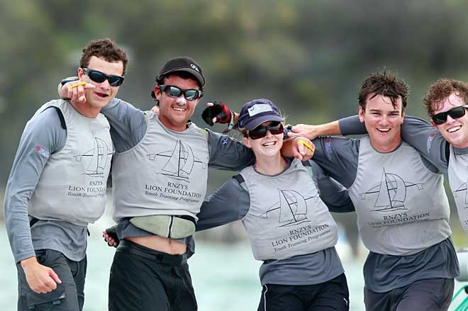 The Royal New Zealand Yacht Squadron team of Dave Hazard, Jamie Dawson, Chris Steele, Michael Boucher and Katie De Lange have been crowned the 2011 HARKEN International Youth Match Racing Championship hosted by the RPAYC  © Howard Wright /IMAGE Professional Photography http://www.imagephoto.com.au