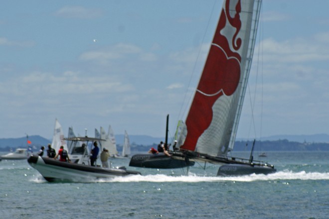 Team New Zealand sailing the AC45 - 5 February 2011 © Richard Gladwell www.photosport.co.nz