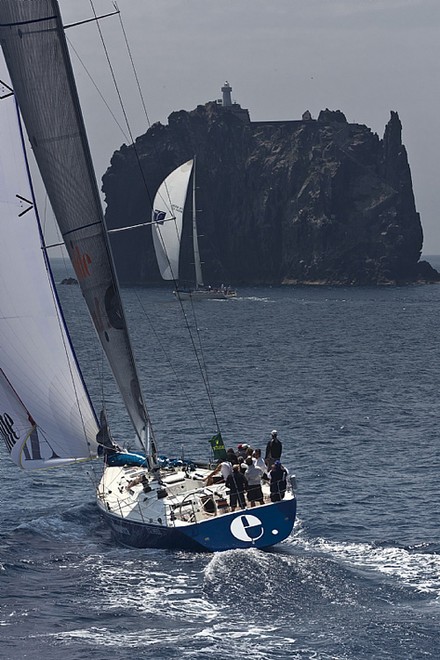 Edimetra (ITA) approaches Strombolicchio  - Rolex Volcano Race 2011 ©  Rolex / Carlo Borlenghi http://www.carloborlenghi.net