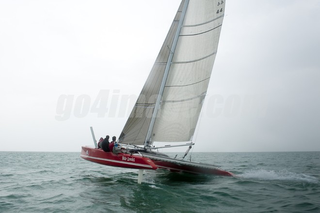 Multihull Holy Smoke of Andreas Schiesser, build in 1989. © Juerg Kaufmann go4image.com http://www.go4image.com