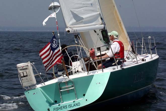 Jaded -- The double-handed team of Peter Rugg (New York, N.Y.) and Dudley Nostrand (Hamilton, Mass.) aboard the J/105 Jaded turned in the best overall performance at the Storm Trysail Club’s 2011 Block Island Race. © Marcy Trenholm/Storm Trysail Club