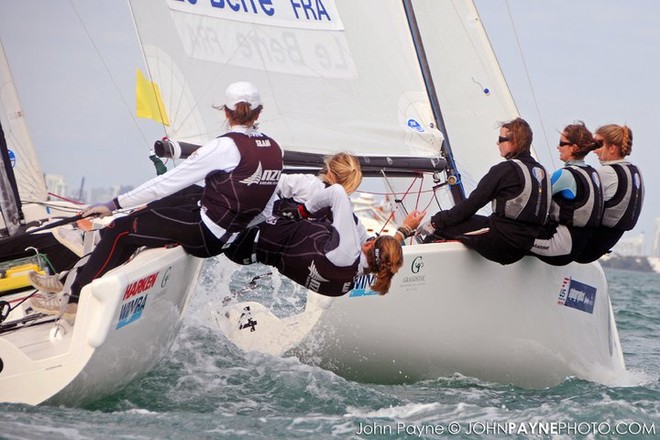 Koru Match Racing have been running less than six months in the Womens Match Racing program in New Zealand but are competing in the ISAF World Cup circuit. © John Payne http://www.johnpaynephoto.com