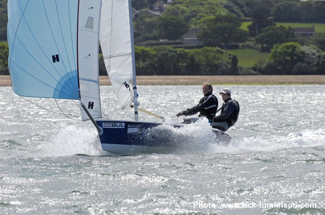RS400 Open Meeting at Gurnard Sailing Club, racing in Thorness Bay close to Gurnard Isle of Wight Ist Overall Ben Wollows and Jes Olden - Gul RS 400 Grand Prix 2011 ©  Rick Tomlinson http://www.rick-tomlinson.com