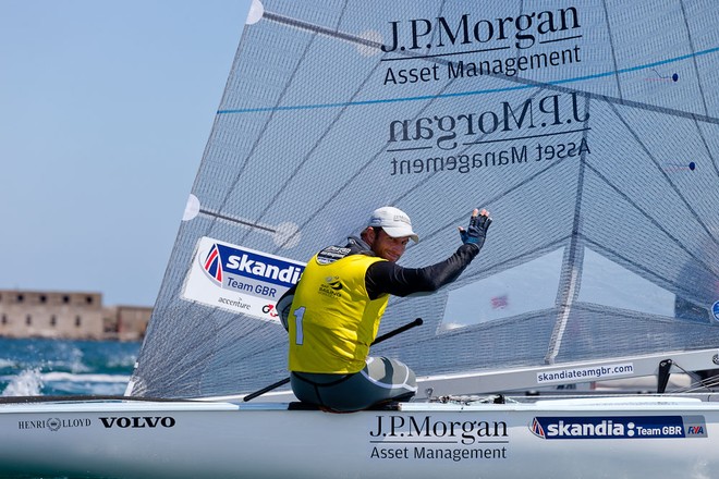 Ben Ainlie puts another Gold medal in his kitbag, 10th June 2011. Skandia Sail for Gold Regatta. © Ian Roman http://www.ianroman.com