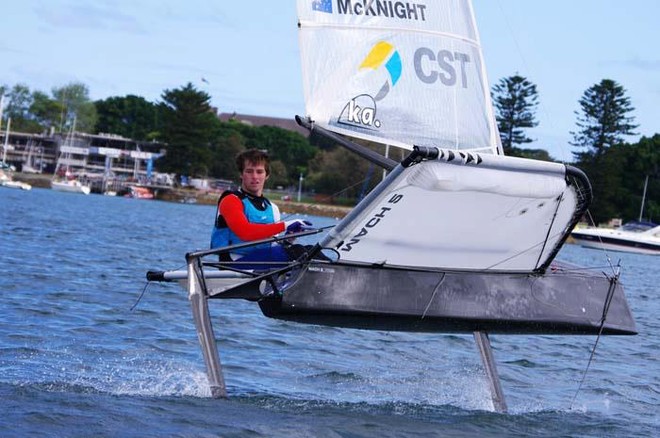Josh McKnight casually checks behind him. © Robin Evans