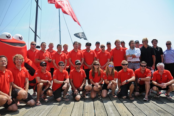 PUMA Ocean Racing powered by BERG Propulsion kick-off press conference and unveiling of the new Juan K designed paddleboard, Newport, Road Island, USA, 28 June 2011.<br />
 ©  Dan Armstrong Photography