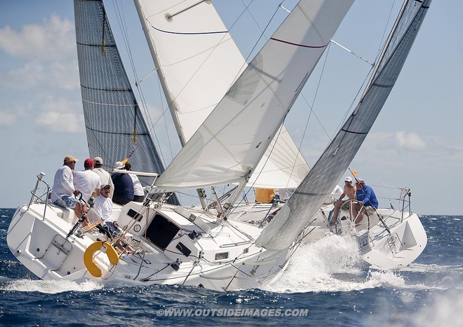 The Puerto Rico Heineken International regatta, Race day 3, at the Palmas Del Mar Yacht Club, 20 to 25 knots of  wind and rain squalls blowing through the race course made tough sailing for the competitors.  © Bob Grieser/Outside Images www.outsideimages.com
