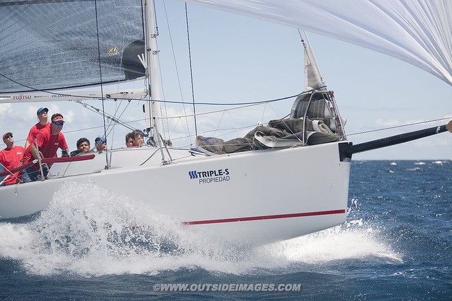 The Puerto Rico Heineken International regatta, Race day 3, at the Palmas Del Mar Yacht Club, 20 to 25 knots of  wind and rain squalls blowing through the race course made tough sailing for the competitors.  © Bob Grieser/Outside Images www.outsideimages.com
