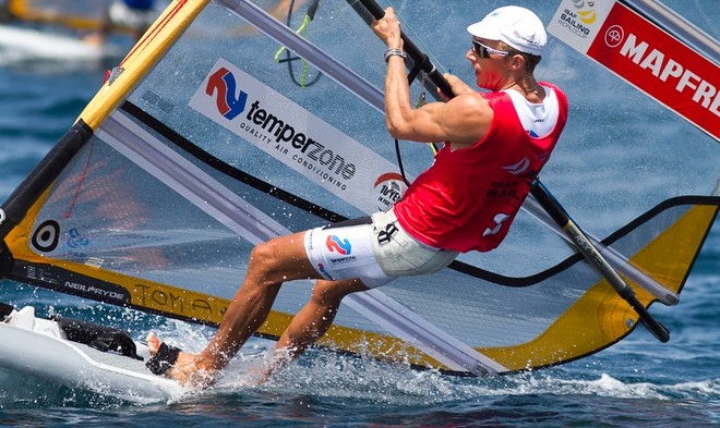 Tom Ashley - Bronze in Mens RS:X - Medal Race - Princess Sofia Trophy, ISAF World Cup, Plama, Spain ©  Jesus Renedo http://www.sailingstock.com