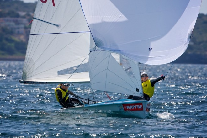 Jo Aleh and Bianca Barbarich-Bacher - Womens 470 - Gold Medal - Princess Sofia Trophy, ISAF World Cup, Plama, Spain ©  Jesus Renedo http://www.sailingstock.com
