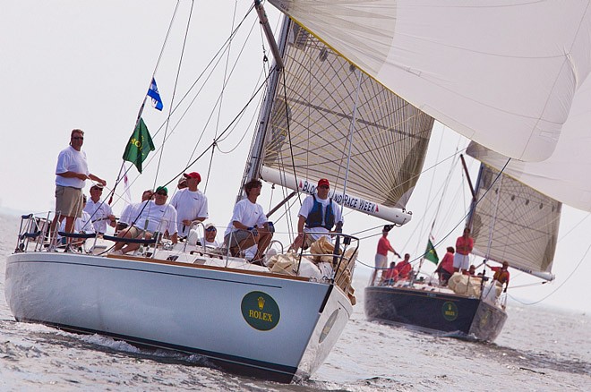 CHALLENGE IV finishes ahead of MAXINE - Block Island Race Week 2011 © Daniel Forster http://www.DanielForster.com