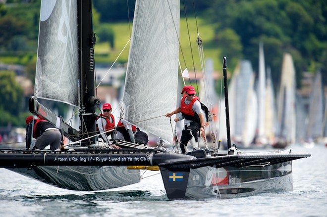 Artemis - Third stop of the Vulcain Trophy 2011 on the D35 catamaran with the Geneva-Rolle-Geneva (Photo By Chris Schmid / Eyemage Media, all right reserved). - Vulcain Trophy D35, Geneva-Rolle-Geneva, June 11th 2011. © Chris Schmid/ Eyemage Media (copyright) http://www.eyemage.ch