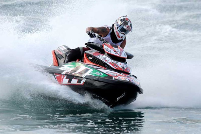 Lorenzo Benaglia (Italy) at The race of the  UIM Aquabike GP of Italy in Arbatax- Tortoli Sardinia. - Sardinia-Ogliastra Aquabike Grand Prix © Ittorio Ubertone/Aquabike Promotion Limited http://www.aquabike.net