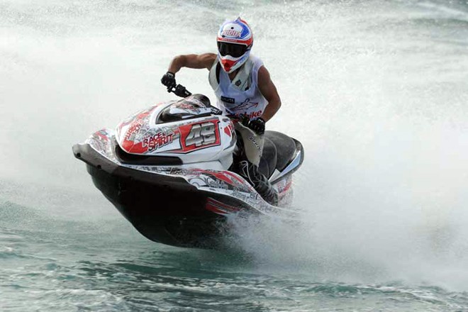 Mathieu Podda (FRA) -  UIM Aquabike GP of Italy in Arbatax- Tortoli Sardinia. - Sardinia-Ogliastra Aquabike Grand Prix © Ittorio Ubertone/Aquabike Promotion Limited http://www.aquabike.net