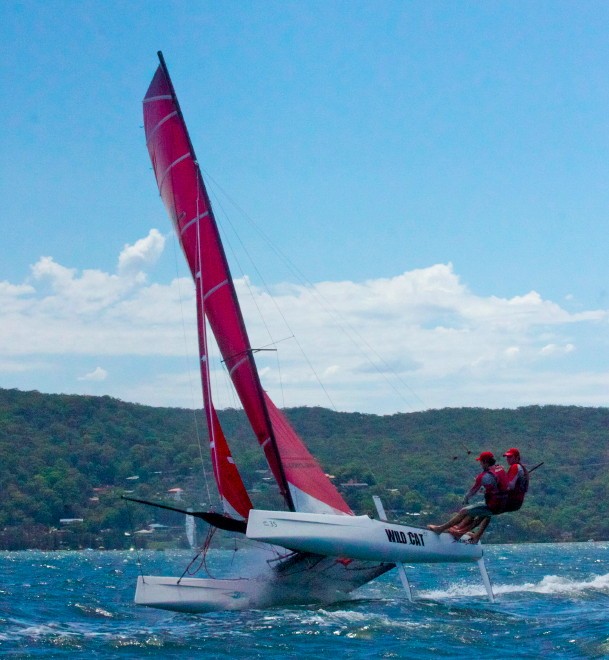 Waterhouse and McKnight (sail 231) are the future of the class - 2011 Australian F18 National Championship at Gosford Sailing Club © Lulu Roseman