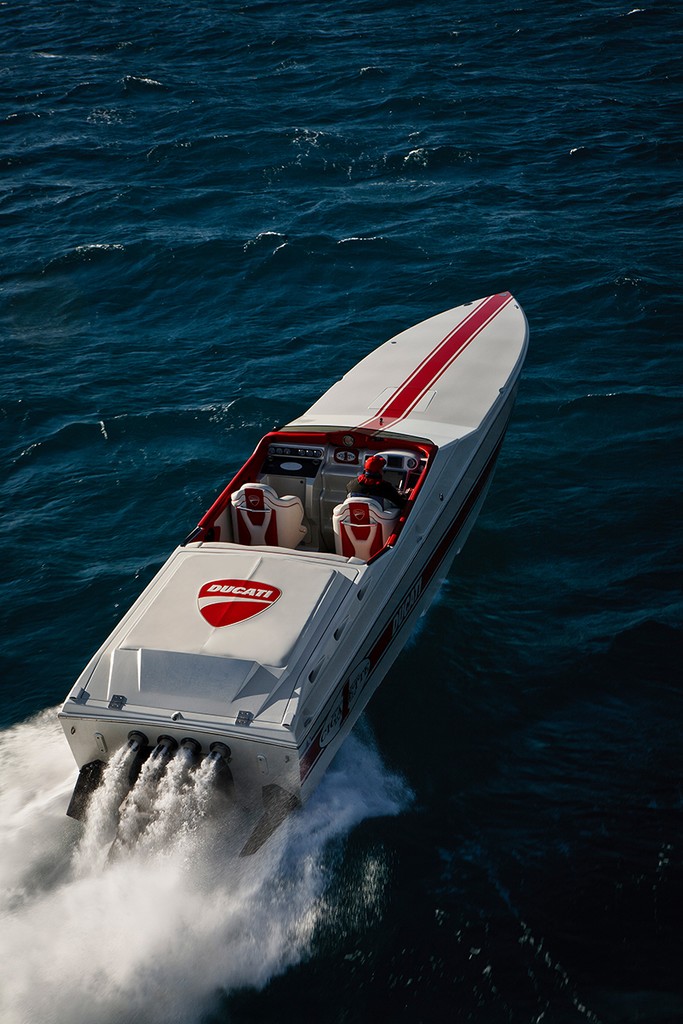 Powering off Miami, Cigarette's Ducati Edition looks the part from any angle. photo copyright Cigarette Racing Team . taken at  and featuring the  class