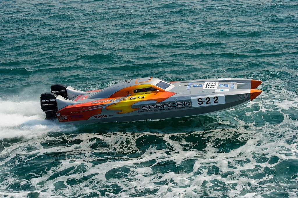 'Saracen' won both races at Redcliffe, but still trails arch-rival 'B.C.Digital' on the leader board. - Redcliffe Offshore Race photo copyright Andrew Gricks http://www.andrewgricksphotography.com taken at  and featuring the  class