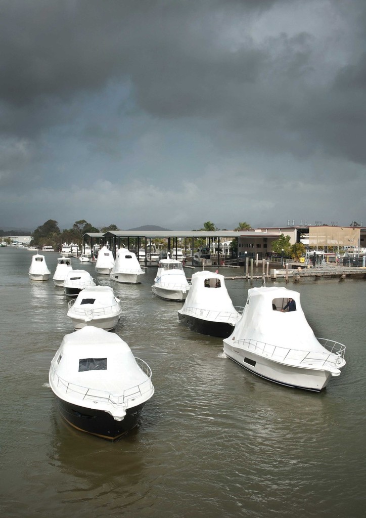 10 new Riviera boats with a retail value of USD$12.3 million leave the companies Coomera based plant bound several ports around the globe photo copyright Stephen Milne taken at  and featuring the  class