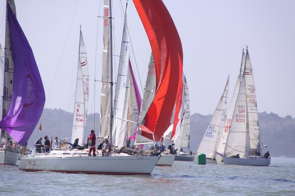 IRC3 and Sigma38s round the windward mark - Warsash Spring Series 2011 © Eddie Mays - copyright http://www.eddiemays.com