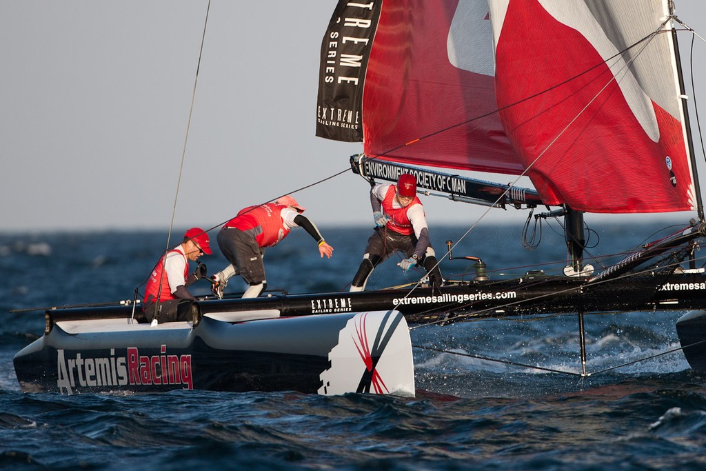 Artemis Racing during the first day of racing  - Extreme Sailing Series 2011 © Sander van der Borch / Artemis Racing http://www.sandervanderborch.com