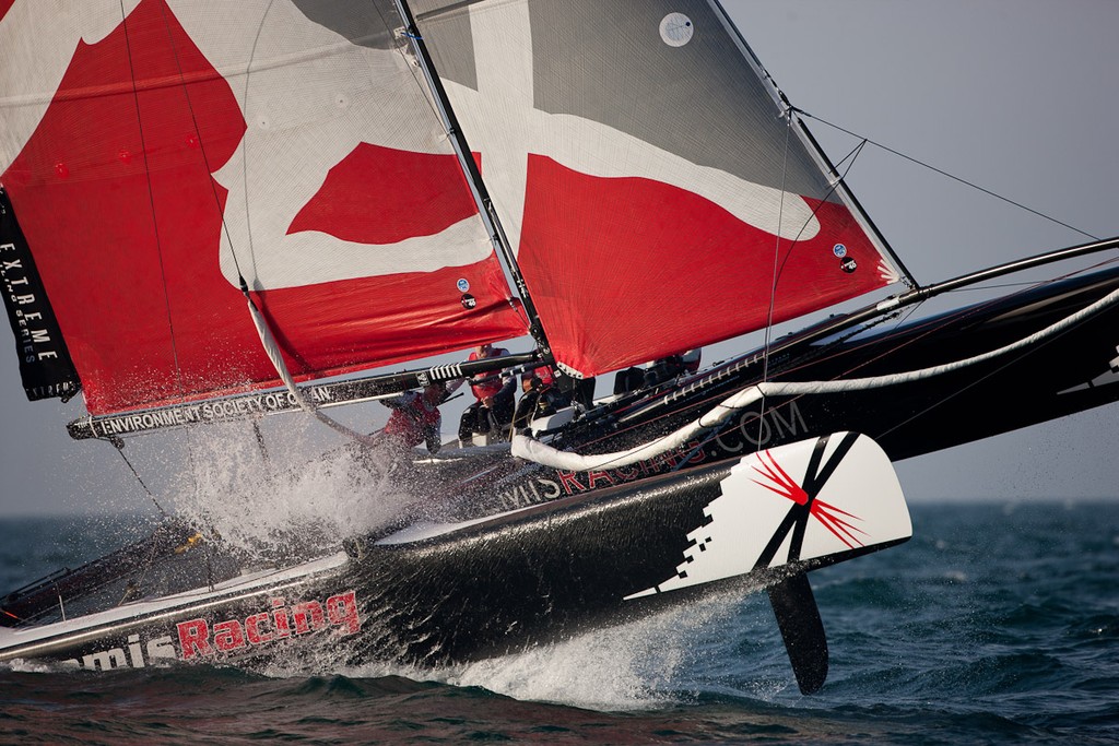 Second day of Racing, 21st of February. Extreme Sailing Series, Act 1, Muscat, Oman (20 - 24 February 2011)  © Sander van der Borch / Artemis Racing http://www.sandervanderborch.com