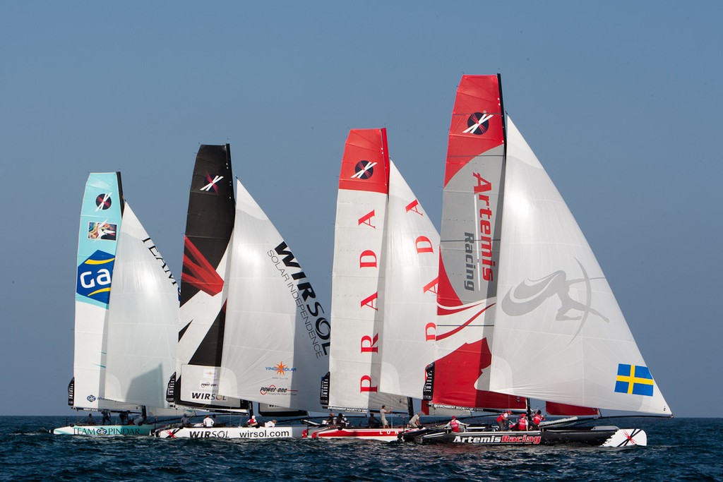 23rd of February, Day 4 of the Extreme Sailing Series, Act 1, Muscat, Oman (20 - 24 February 2011)  © Sander van der Borch / Artemis Racing http://www.sandervanderborch.com