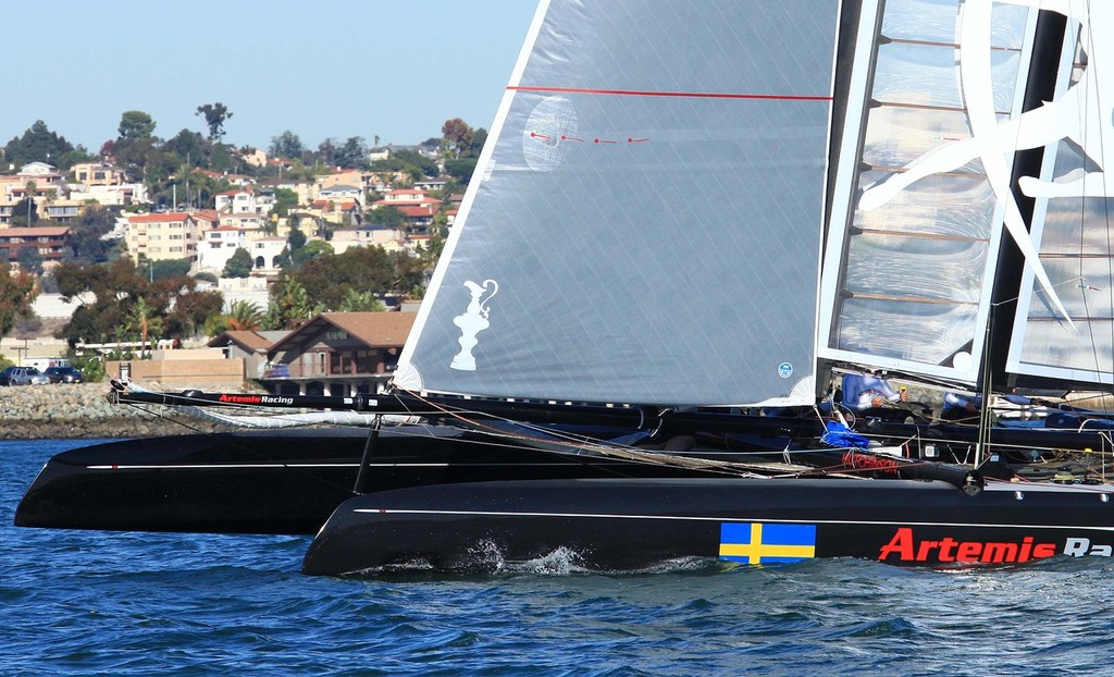 First Practise days on San Diego Bay - AC-45 tour hits San Diego © Darrall Slater