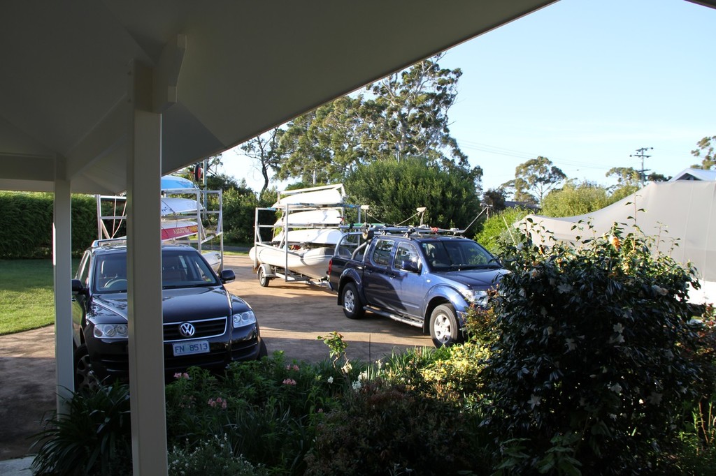 Arrival at Orford - Tasmanian Sailing Academy Inaugural Pre-Season Camp © Richard Scarr
