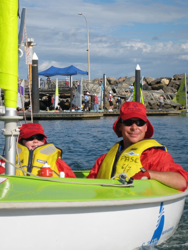 Special Olympics Australia Sailing athletes enjoying Adelaide Waters in the 2010 competition - 2010 Sailability competition at IX National Special Olympics Australia Games © Alex McNeilly