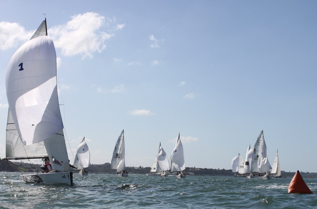 Rounding the bottom mark - 2011 RNZYS HARKEN Schools Regatta © RNZYS Media Tucker