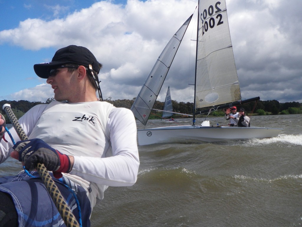 Tight NS14 racing on Lake Burley Griffin 9 October 2011 - Club racing so far this season in Canberra © Nicole Douglass http://www.adventuresofasailorgirl.com
