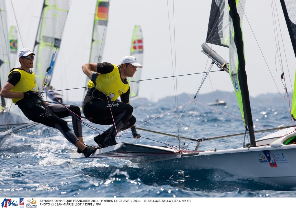 Sibello/Sibello (ITA), 49er - Semaine Olympique Francaise 2011 photo copyright Jean-Marie Liot taken at  and featuring the  class