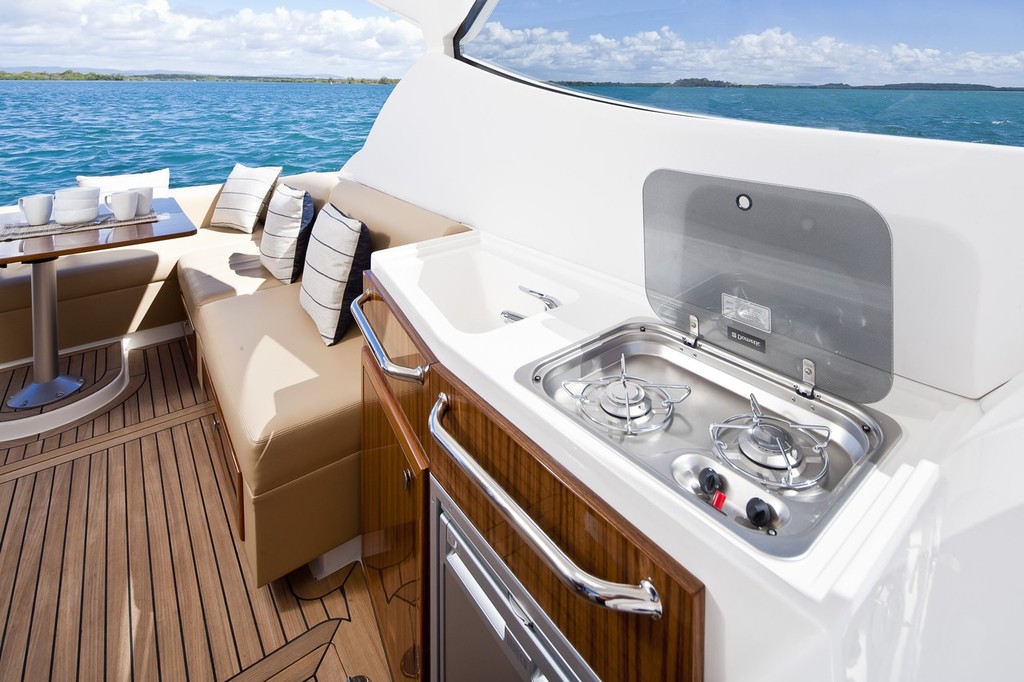 The galley is on main deck area to help keep the cabin cool © Sandman PR