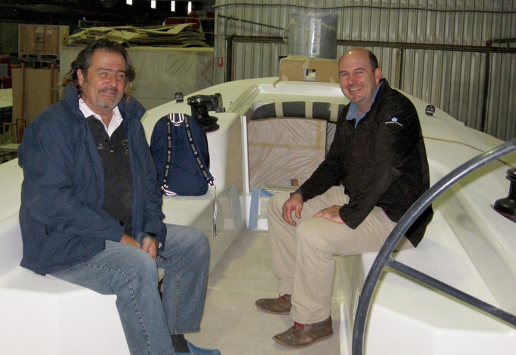 Proud owner, Warwick Sherman, with Norths Sails' Ritchie Allanson aboard the GTS 43 - GTS 43 photo copyright Sydney Yachts . http://www.sydneyyachts.com taken at  and featuring the  class