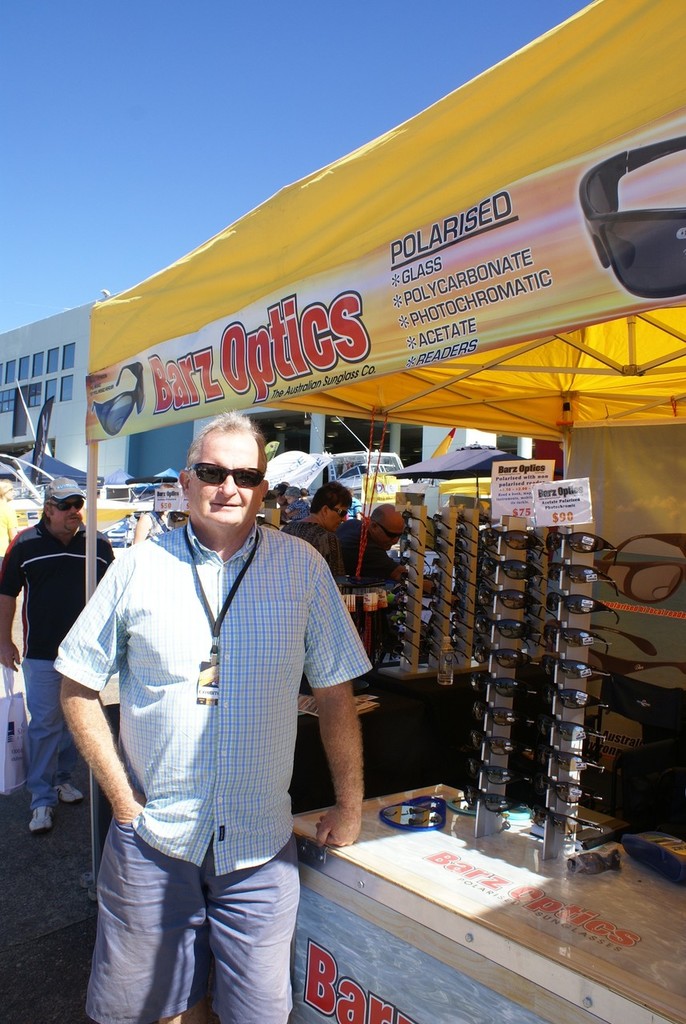 Nice pair of shades this fellow is wearing. Hey, why not, that’s Kevin Barr, managing director of Barz Optics, suipplier of sunglasses to the stars. photo copyright Bob Wonders taken at  and featuring the  class