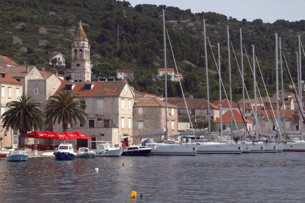 Moored in Kut after race one - 2011 One Design Croatia Yacht Rally  © Maggie Joyce - Mariner Boating Holidays http://www.marinerboating.com.au