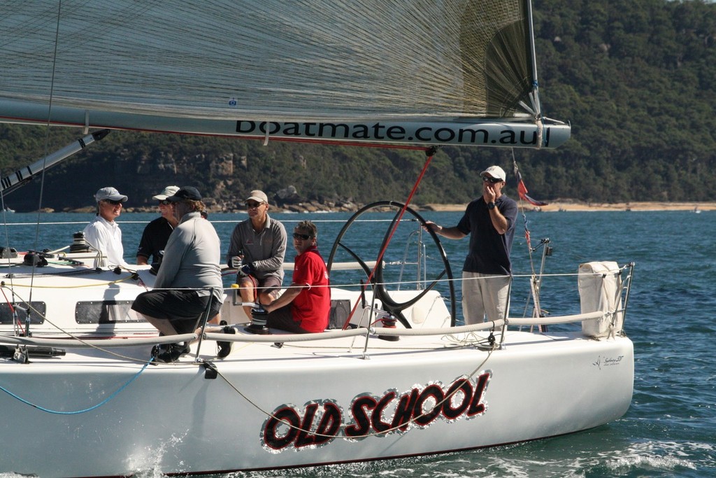 Mark Griffith 'Old School' getting into the zone pre race - RPAYC Blue Water Series Pittwater to Newcastle Race © Tom Spithill