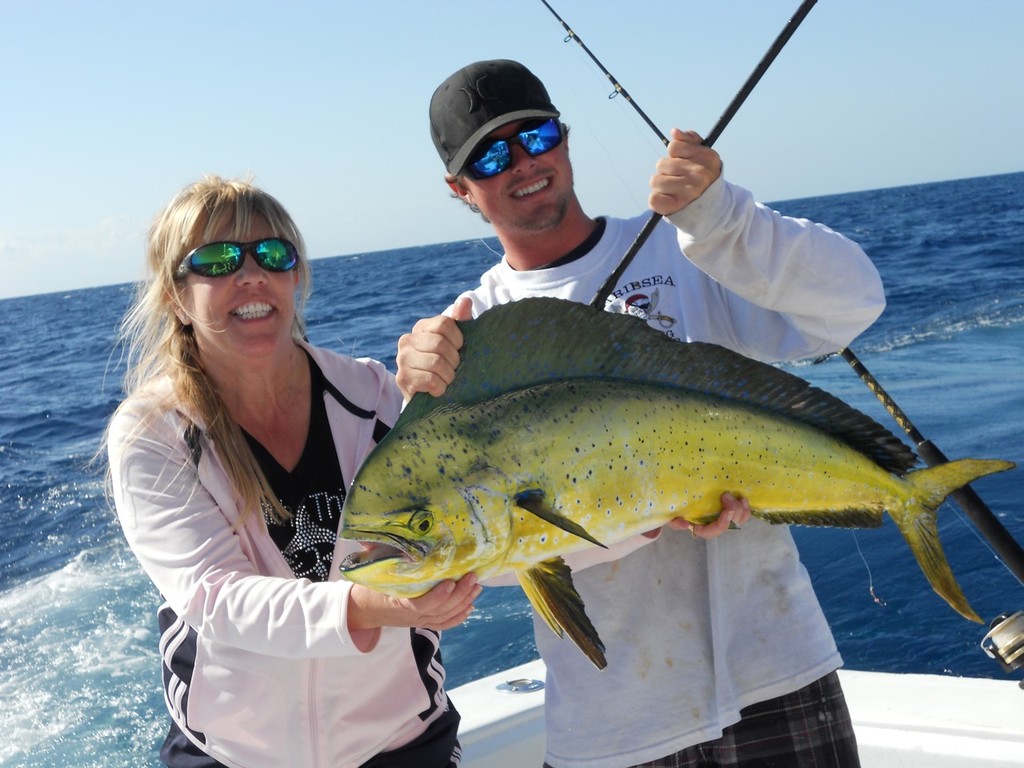 Why wouldn’t Lisa Karnes be smiling? If you have never dined on the fabulous Mahi Mahi (sometimes called Dolphin fish), then you have a treat in store.  - ladies go fishing © Ladies Let's Go Fishing