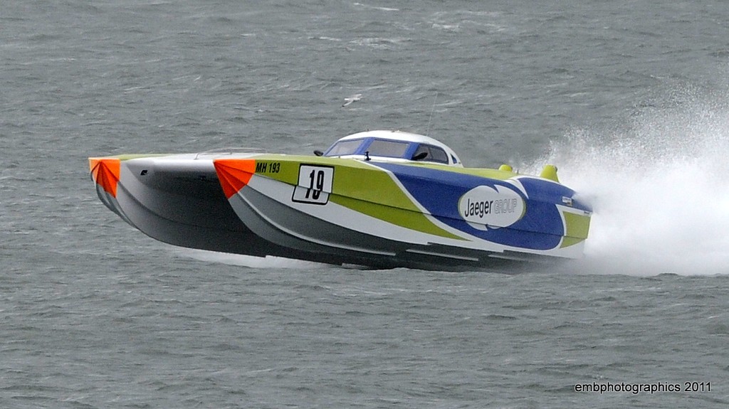 The Melbourne entry, 'Jaeger Group, did not have a happy visit to Newcastle, a faulty fuel system bringing its race to an end. - Newcastle offshore photo copyright Reg Blunt http://www.embphotographics.com.au taken at  and featuring the  class