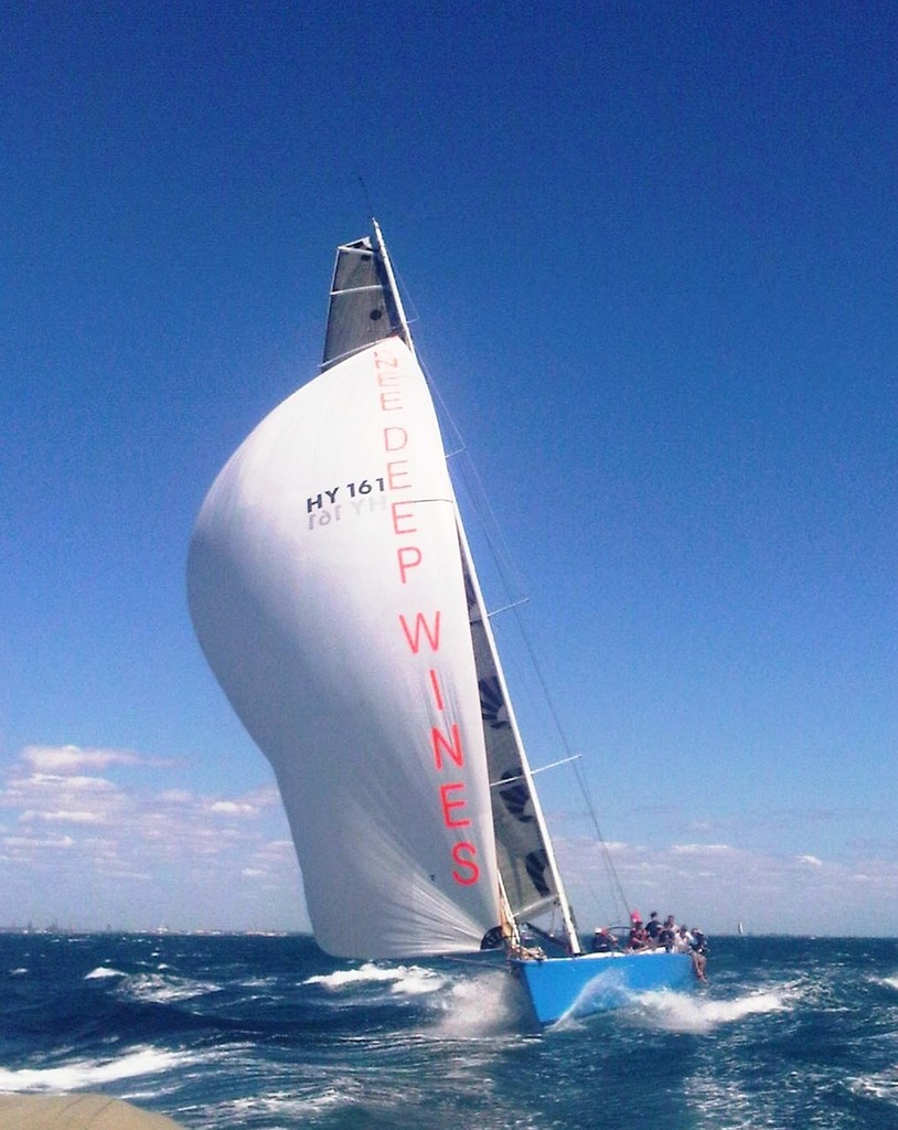 Vintage year – Phil Childs' & Frank van Ruth’s Farr 49 Knee Deep performed better with its new square-top mainsail. photo copyright Bernie Kaaks - copyright taken at  and featuring the  class