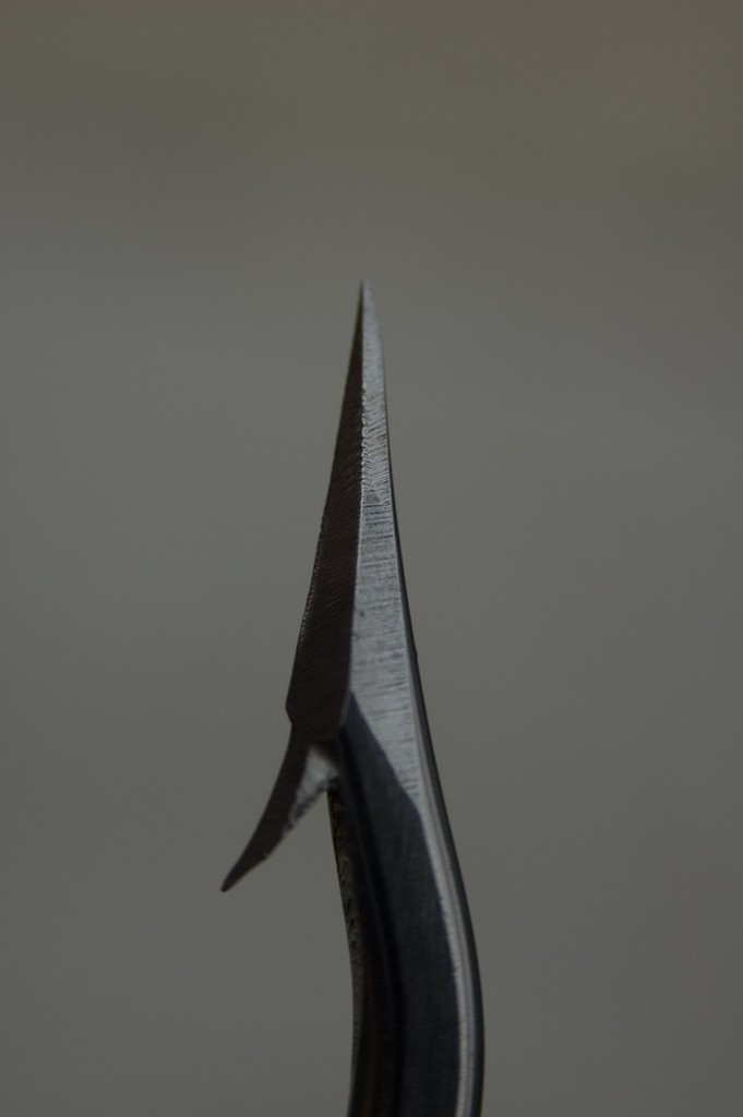 The sharpest point is the most important. This shark hook is ideal for the job. - Hooks, The Definitive Point © Jarrod Day