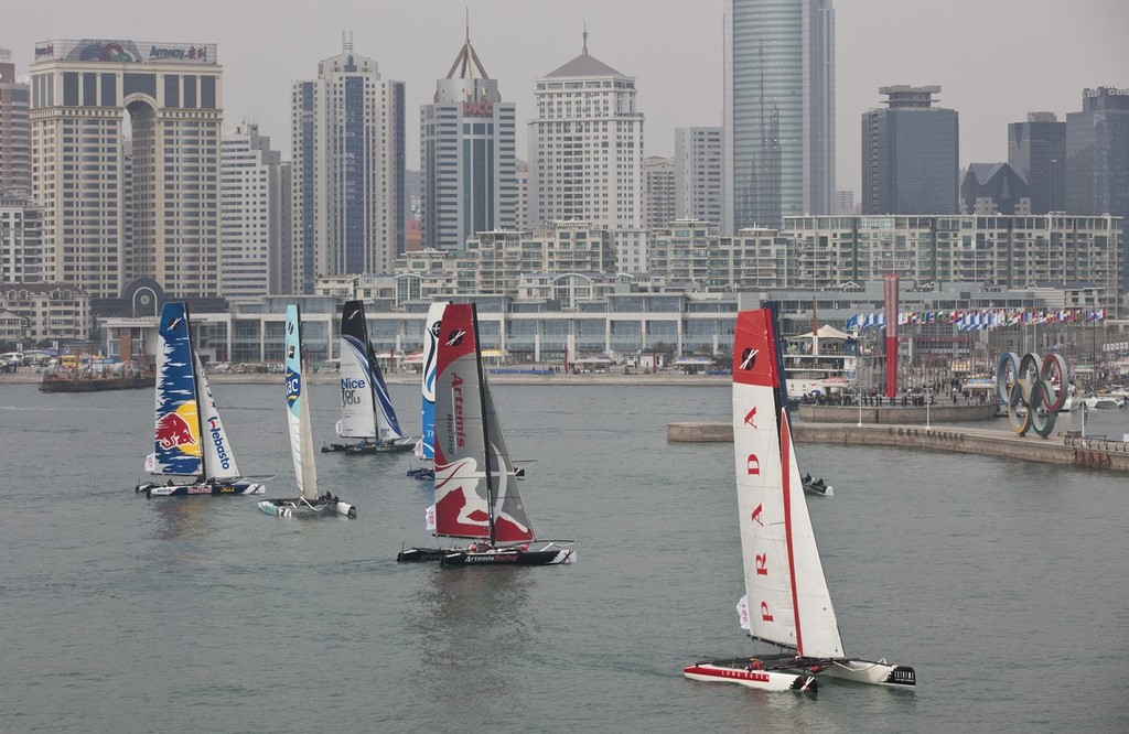 The Extreme Sailing Series 2011. Act 2. Qingdao. China. <br />
Credit: Lloyd Images<br />
 © Lloyd Images http://lloydimagesgallery.photoshelter.com/