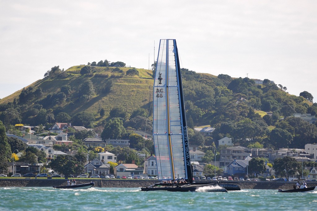AC45 launch and first sail in Auckland 17 January 2011 © SW