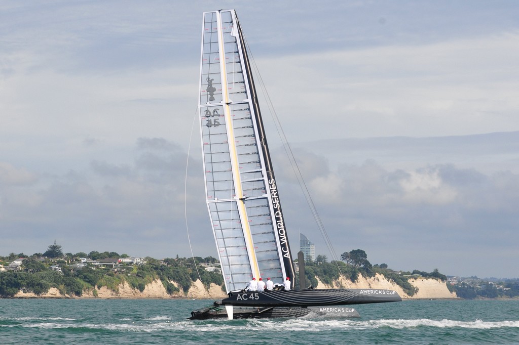 AC45 launch and first sail in Auckland 17 January 2011 © SW