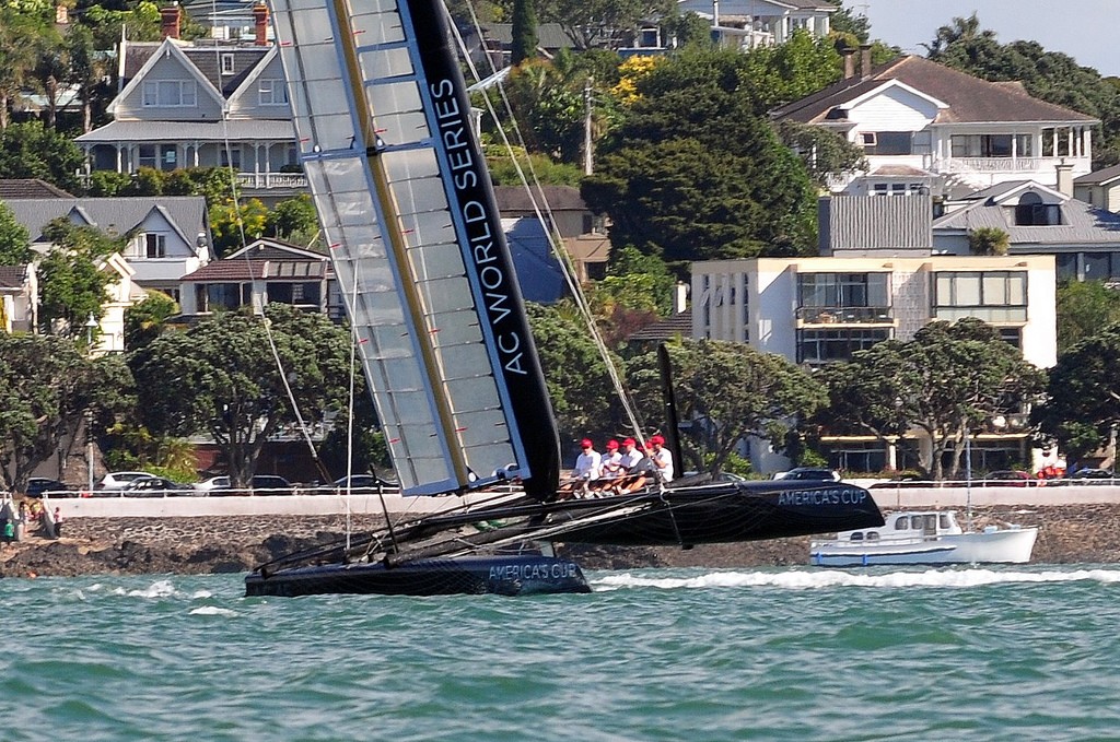 AC45 launch and first sail in Auckland 17 January 2011 © SW