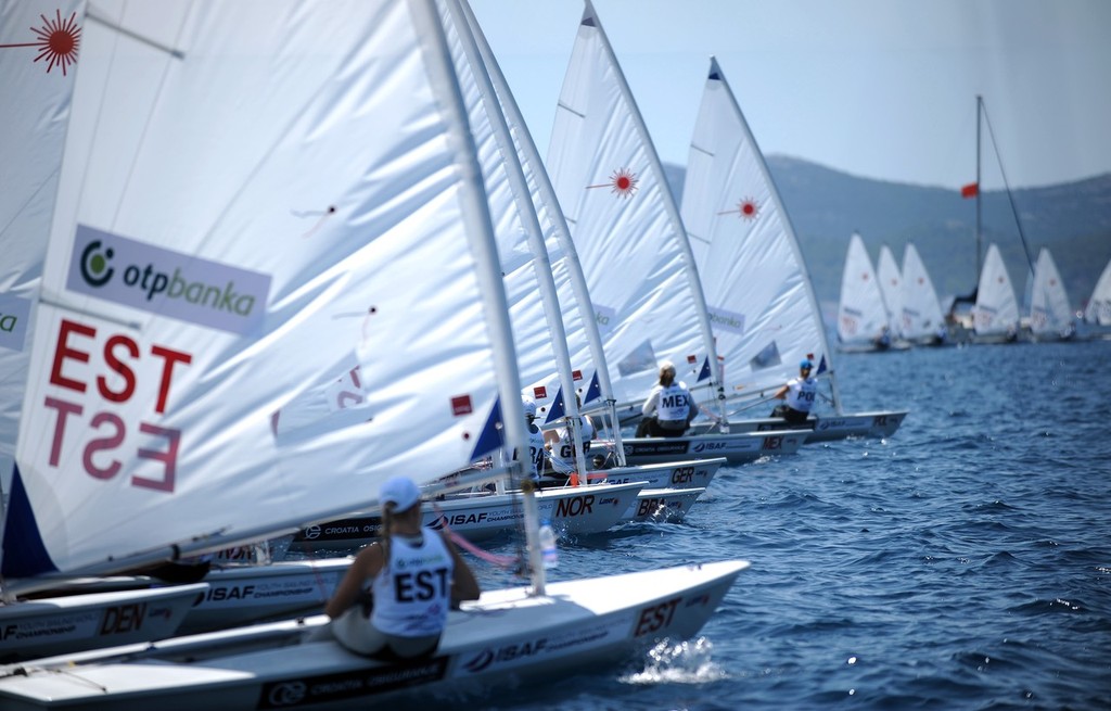 Singlehanders (Laser Radial) class - Race Day 2 - 2011 ISAF Youth Worlds, Zadar, Croatia © Sime Sokota/ISAF Youth Worlds