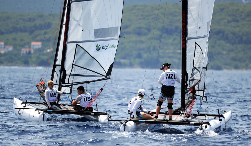 New Zealand multihull crew - ISAF Youth Sailing - Race Day 4 - 2011 ISAF Youth Worlds, Zadar, Croatia © Sime Sokota/ISAF Youth Worlds